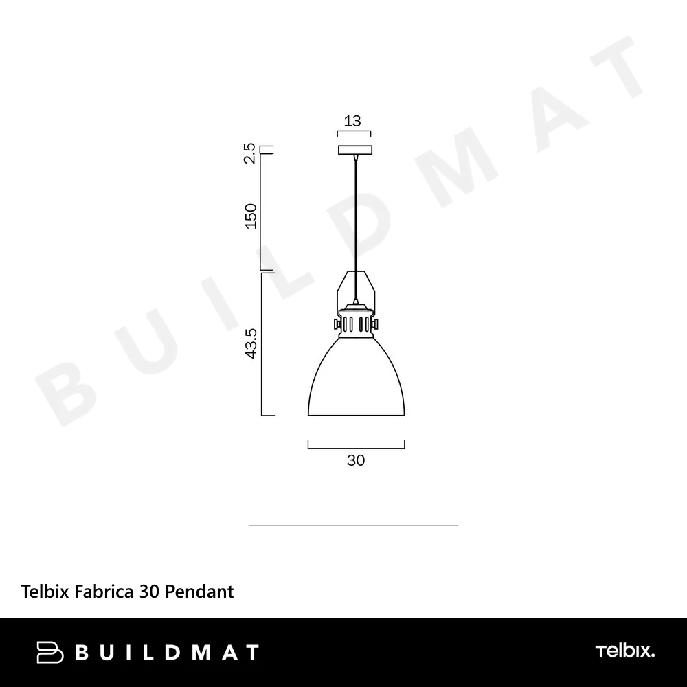 Telbix Fabrica 30 Pendant White - Image 4