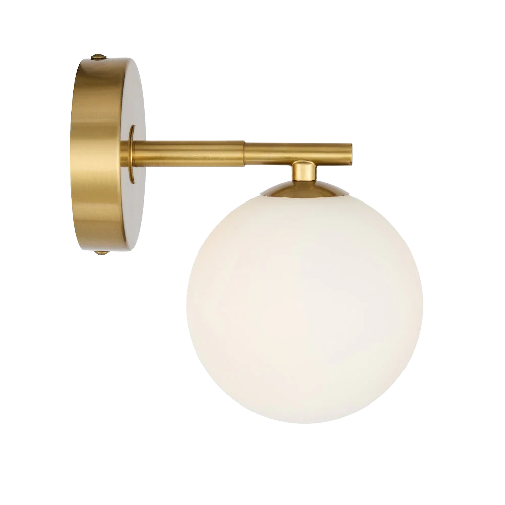 Telbix Felton 1 Light Wall Light Antique Gold Opal Matt - Image 3