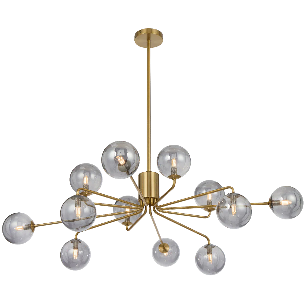 Telbix Felton 12 Light Pendant Antique Gold Antique Gold Smoke - Image 5
