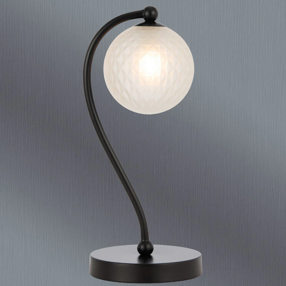 Telbix Felton Table Lamp Black Frost Tear - Image 2