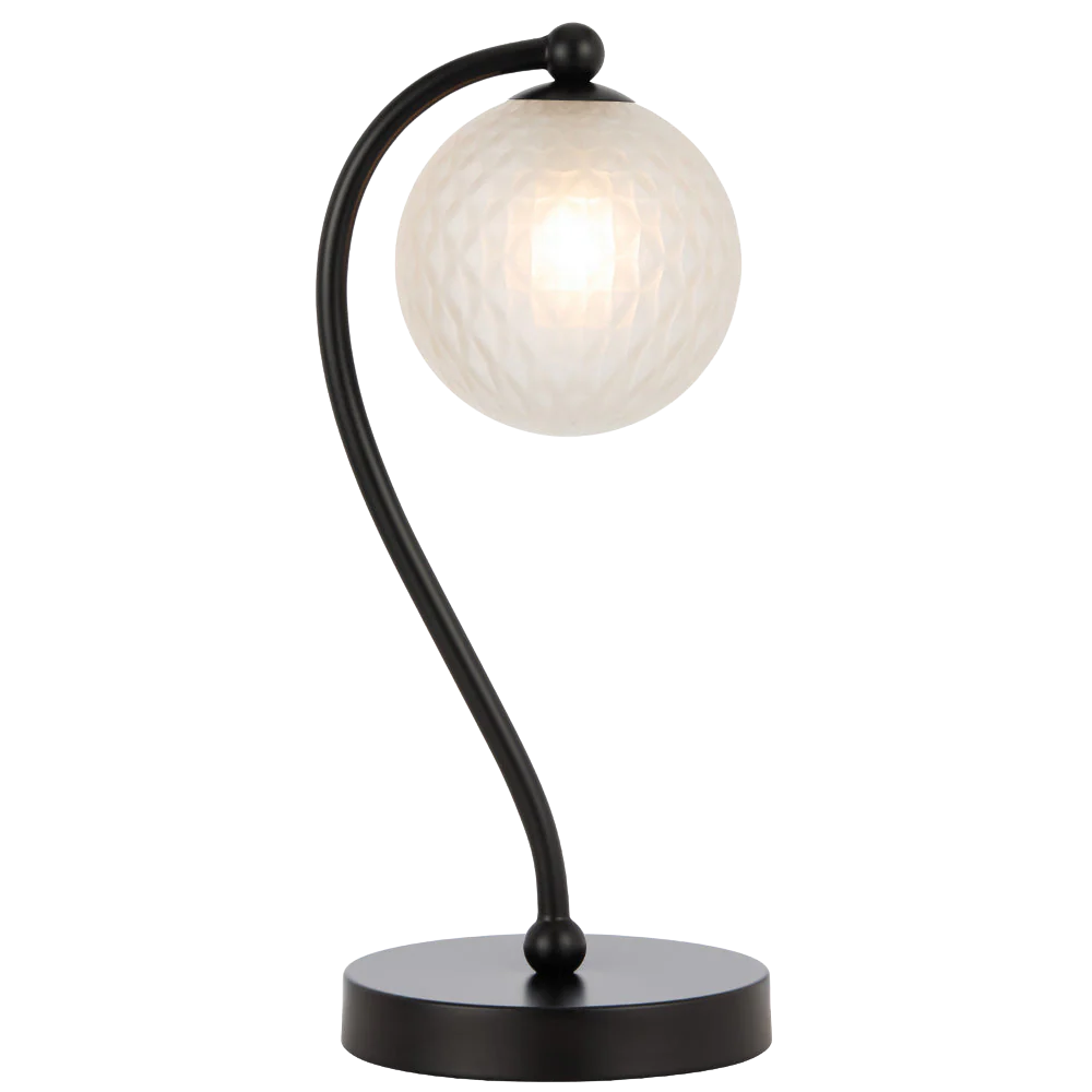 Telbix Felton Table Lamp Black Frost Tear - Image 5