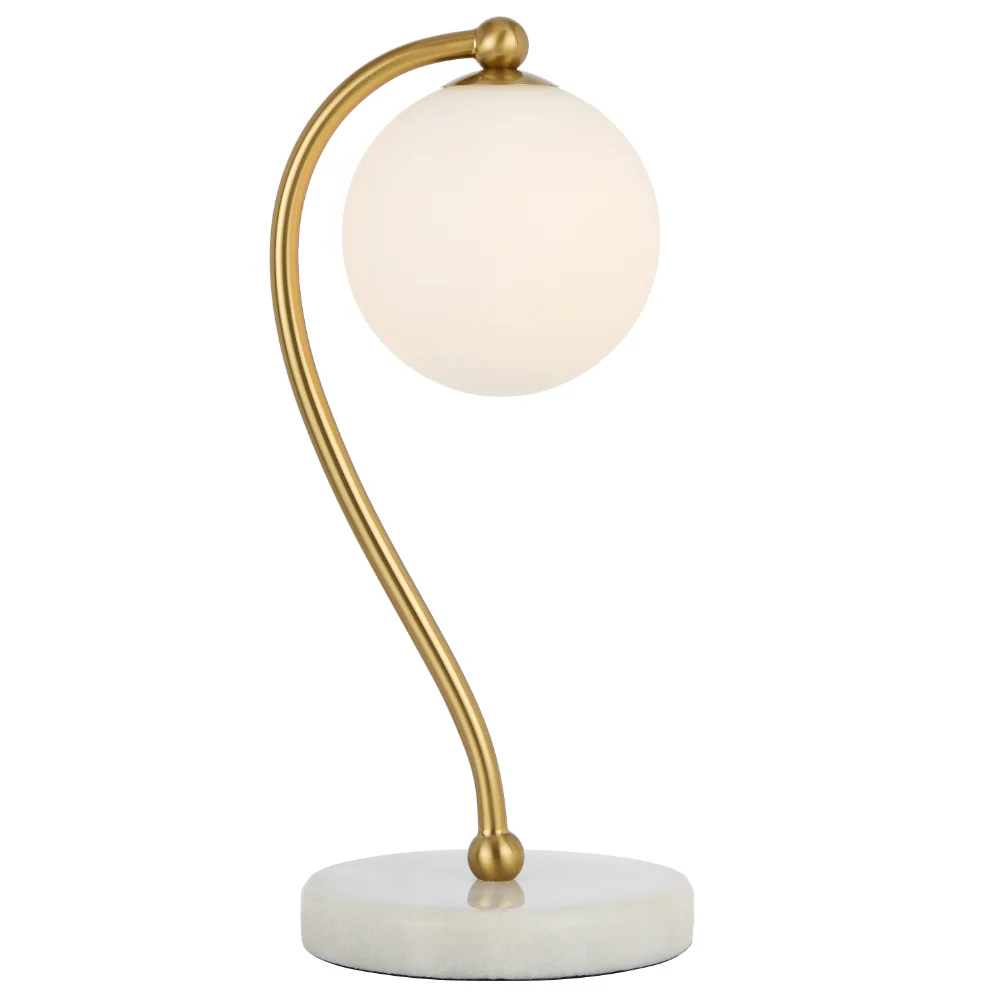 Telbix Felton Table Lamp White Marble Opal Matt - Image 4