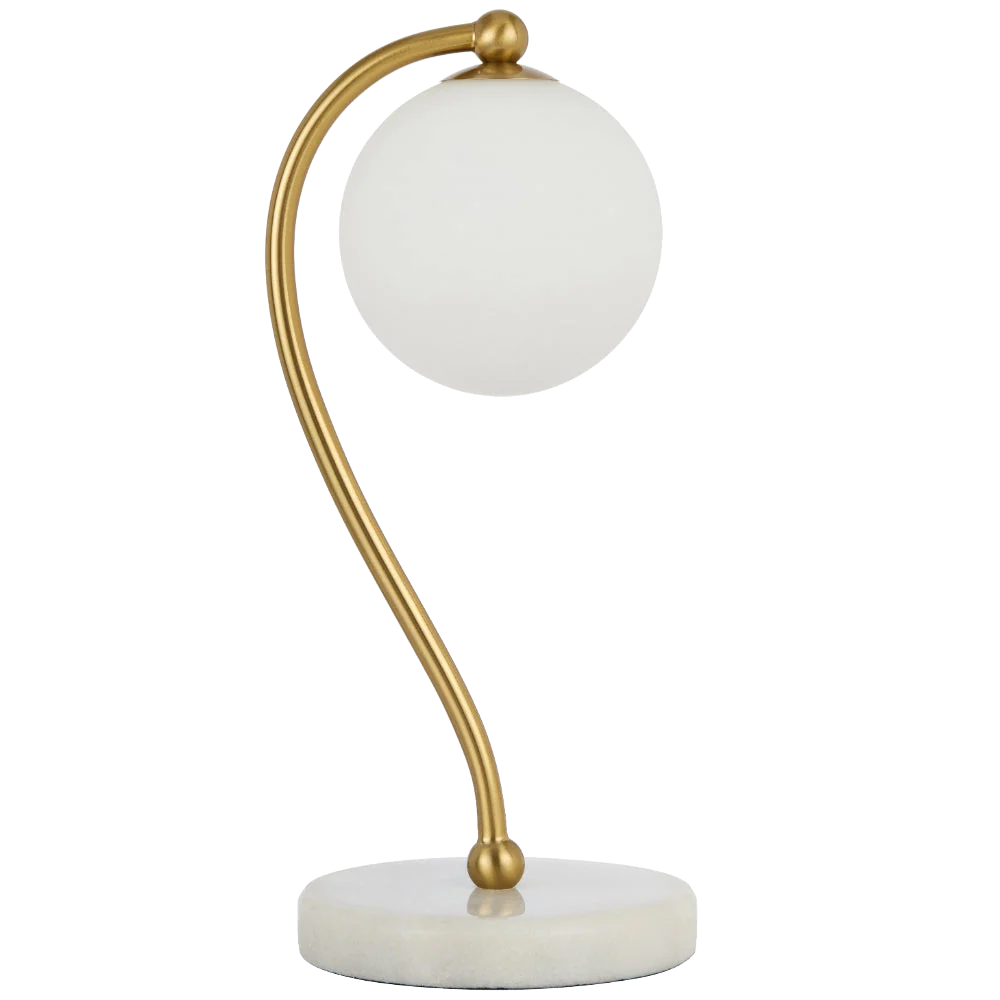 Telbix Felton Table Lamp White Marble Opal Matt - Image 6
