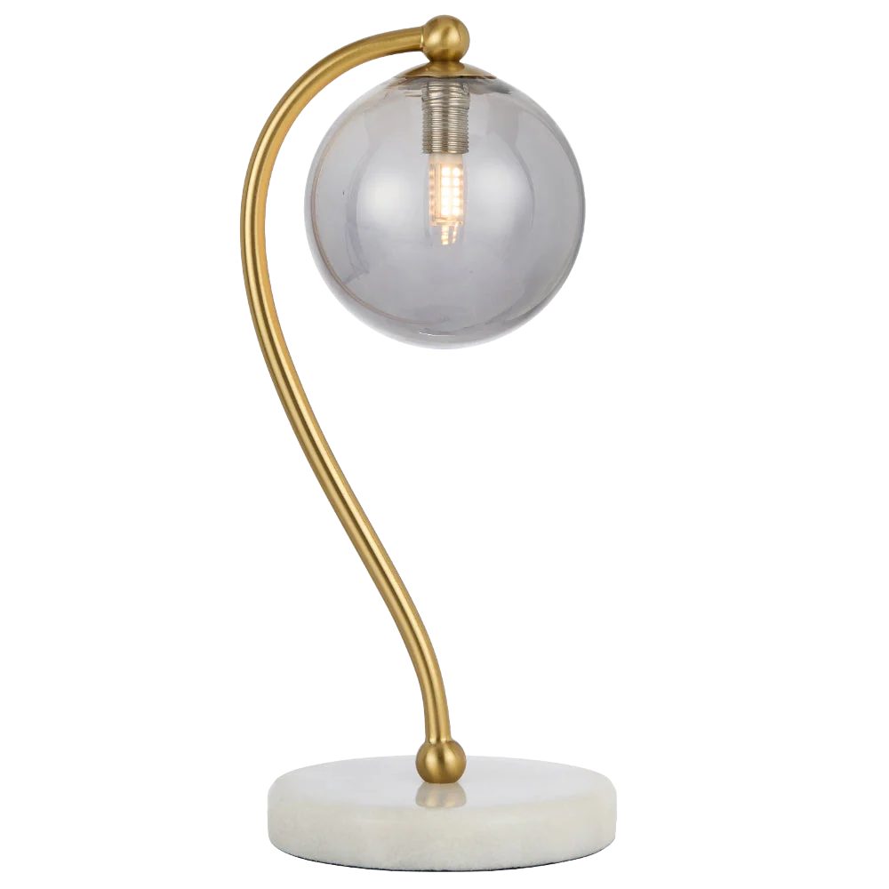 Telbix Felton Table Lamp White Marble Smoke - Image 5