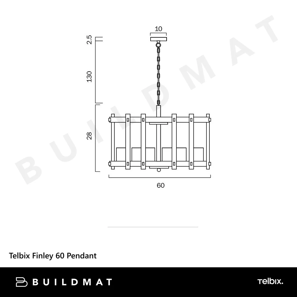 Telbix Finley 60 Pendant Antique Brass - Image 4
