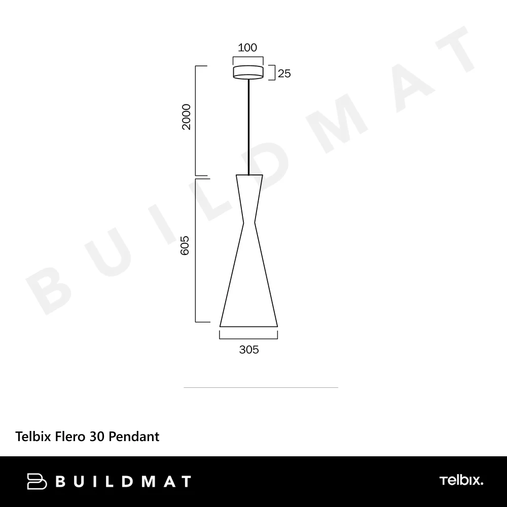 Telbix Flero 30 Pendant White - Image 4
