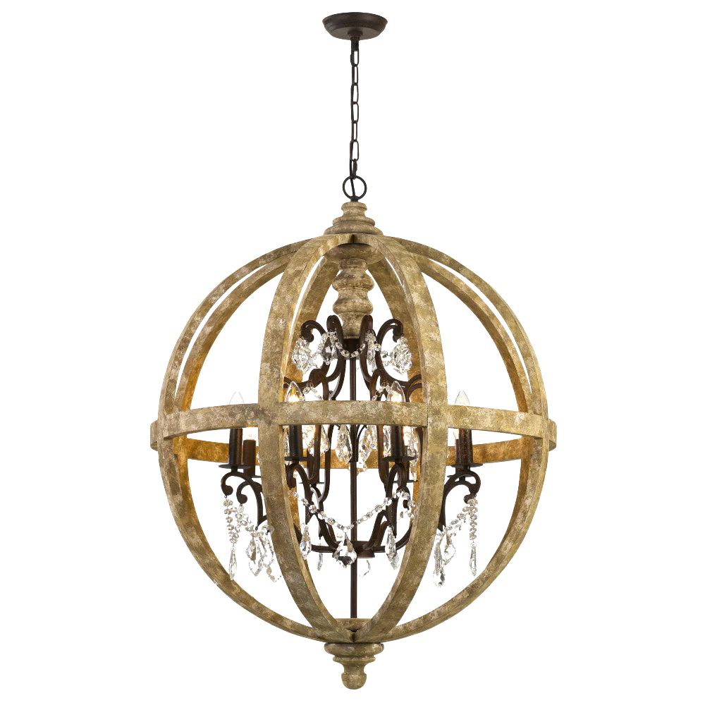 Telbix Florin 8 Pendant Wood - Image 3