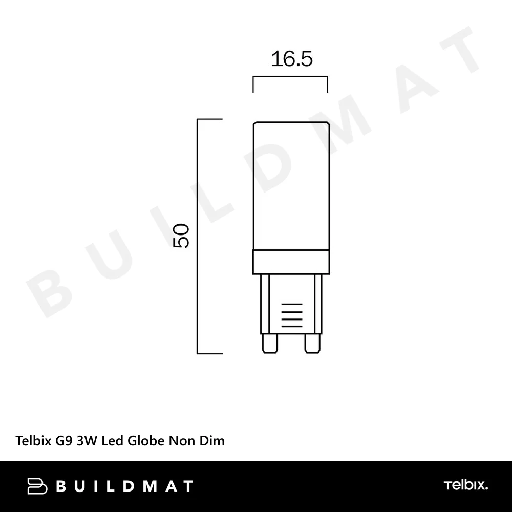 Telbix G9 3W Led Globe Clear Non Dim 3000K - Image 4