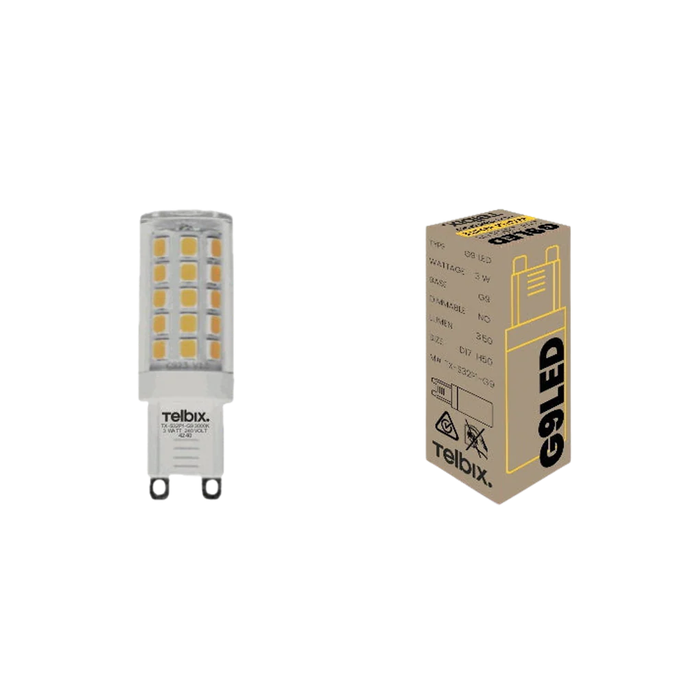Telbix G9 3W Led Globe Clear Non Dim 3000K - Image 5