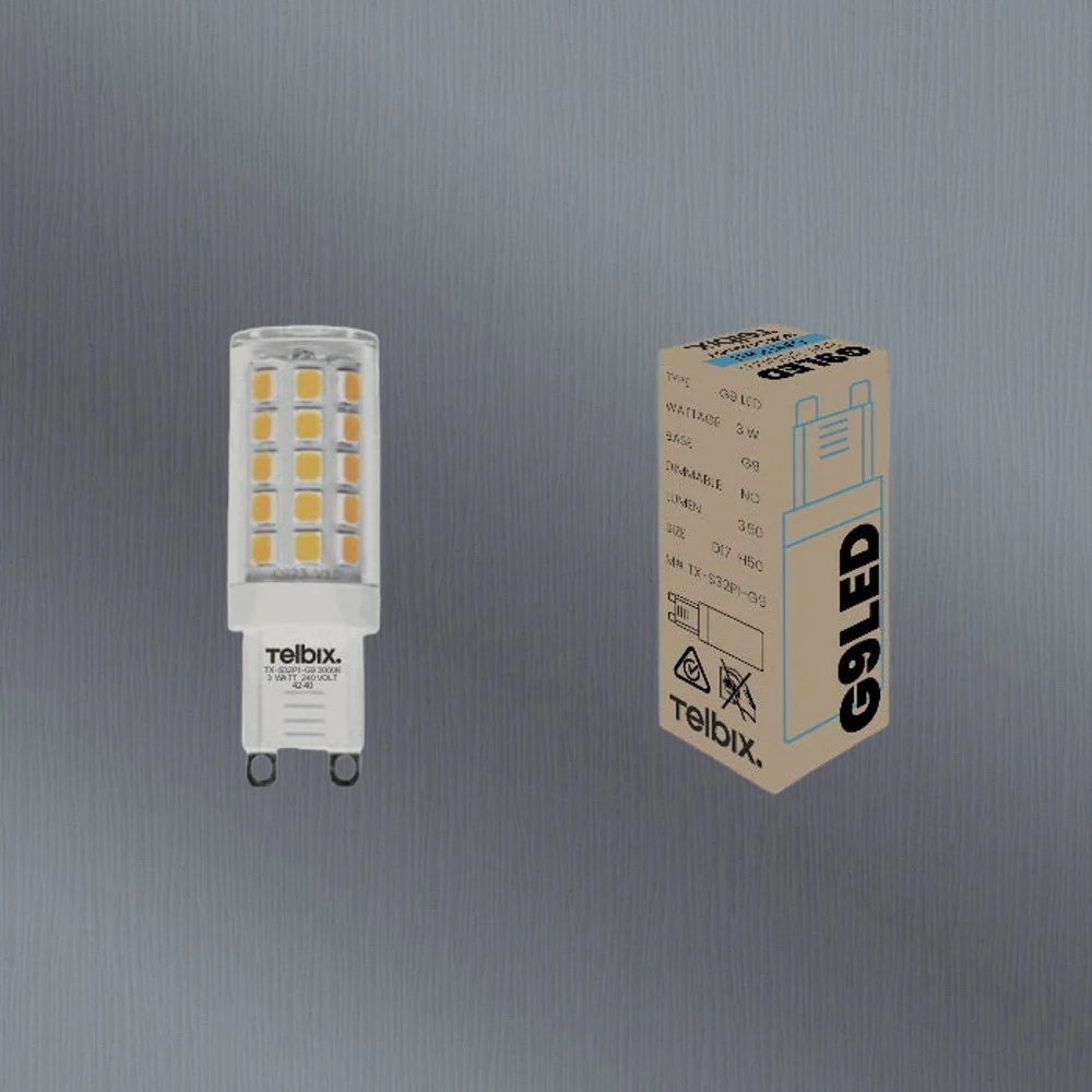Telbix G9 3W Led Globe Clear Non Dim 5000K - Image 2