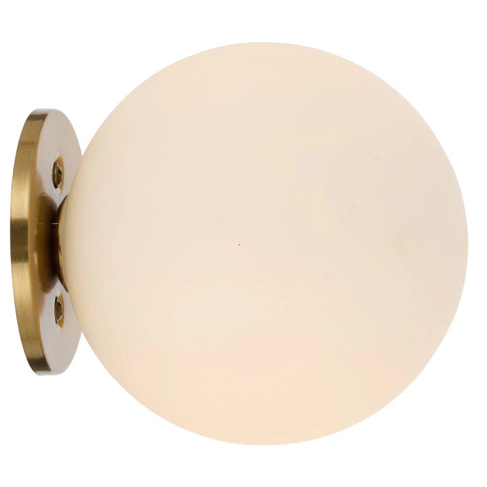 Telbix Gaston Wall Light Antique Gold Opal Matt - Image 6