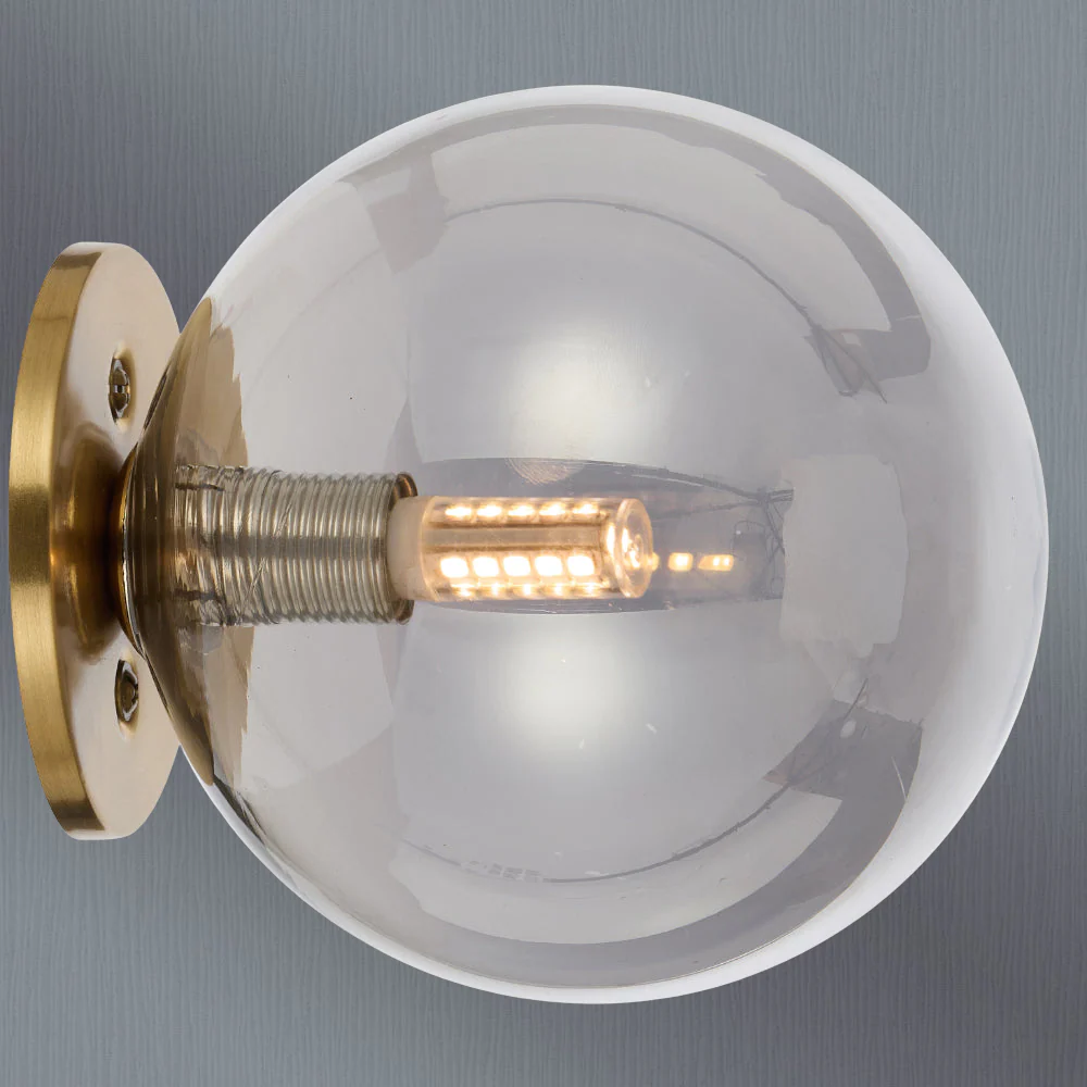 Telbix Gaston Wall Light Antique Gold Smoke - Image 2