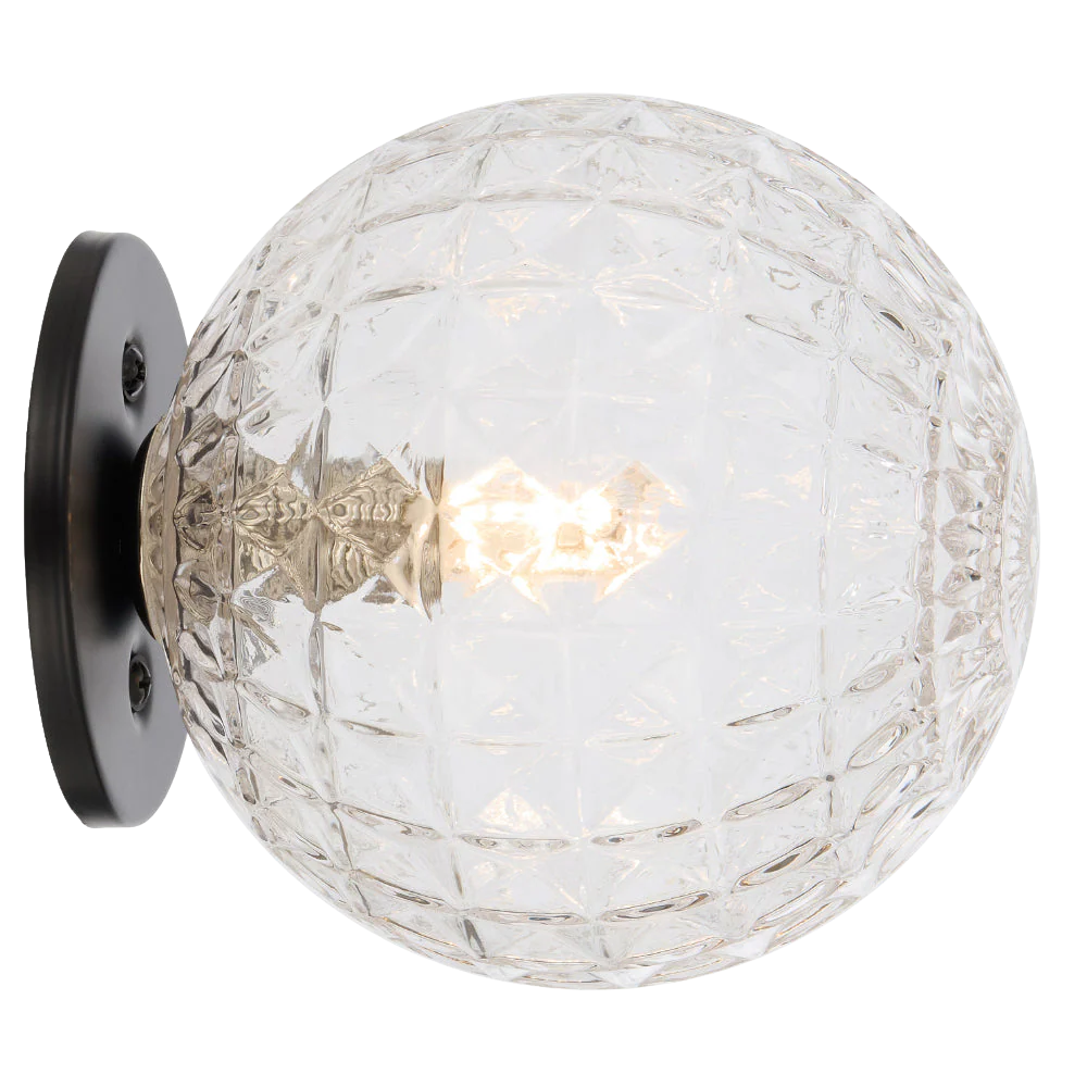 Telbix Gaston Wall Light Black Clear Prism - Image 5
