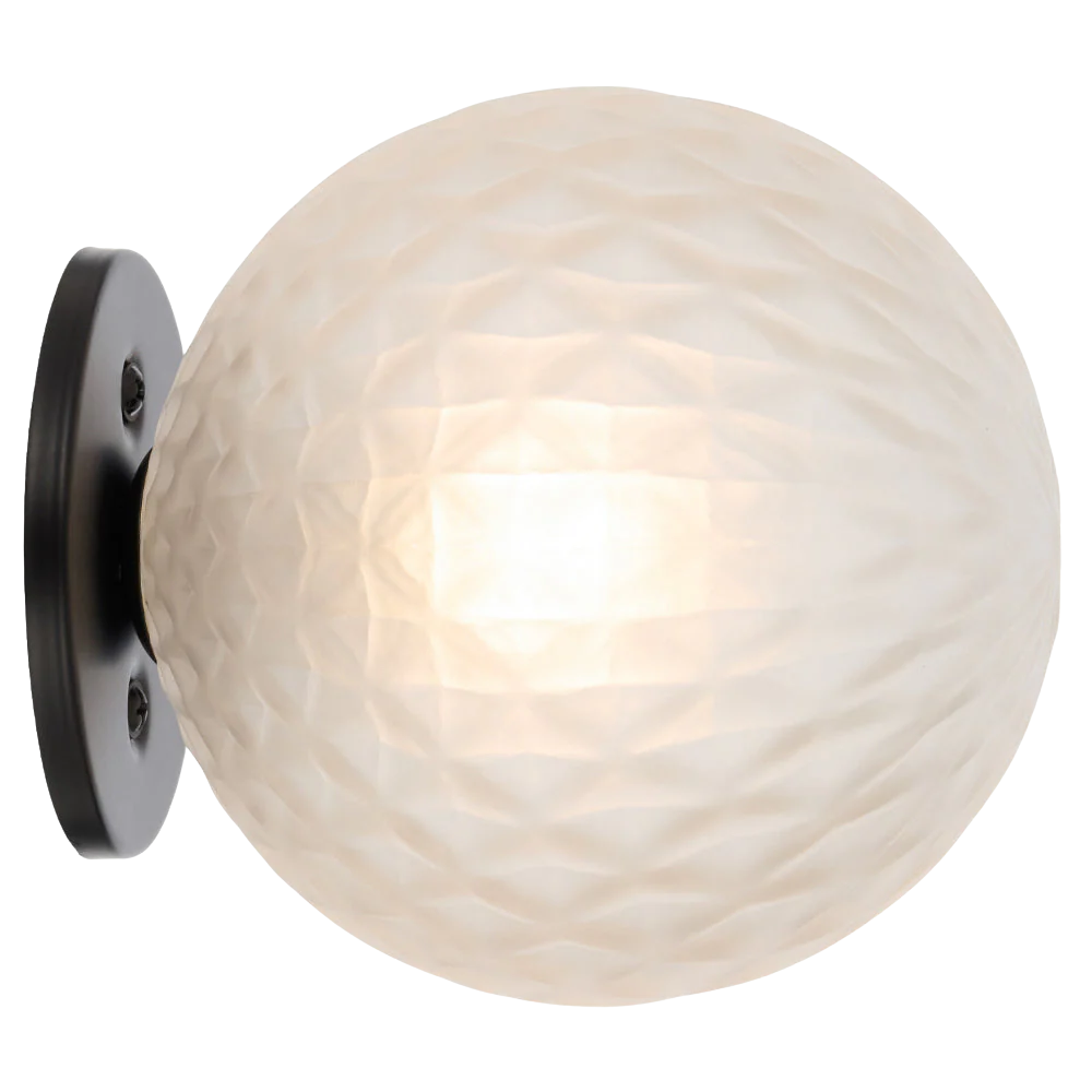 Telbix Gaston Wall Light Black Frost Tear - Image 3