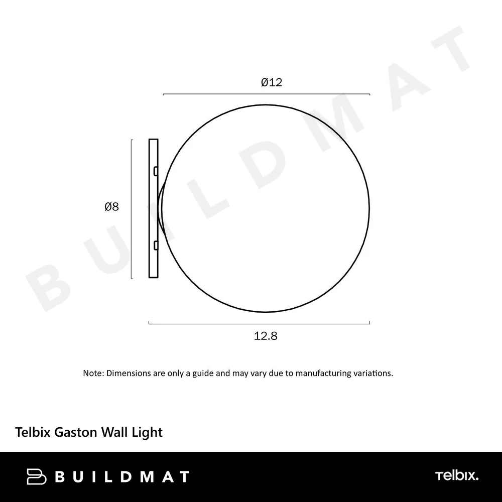 Telbix Gaston Wall Light Black Frost Tear - Image 4