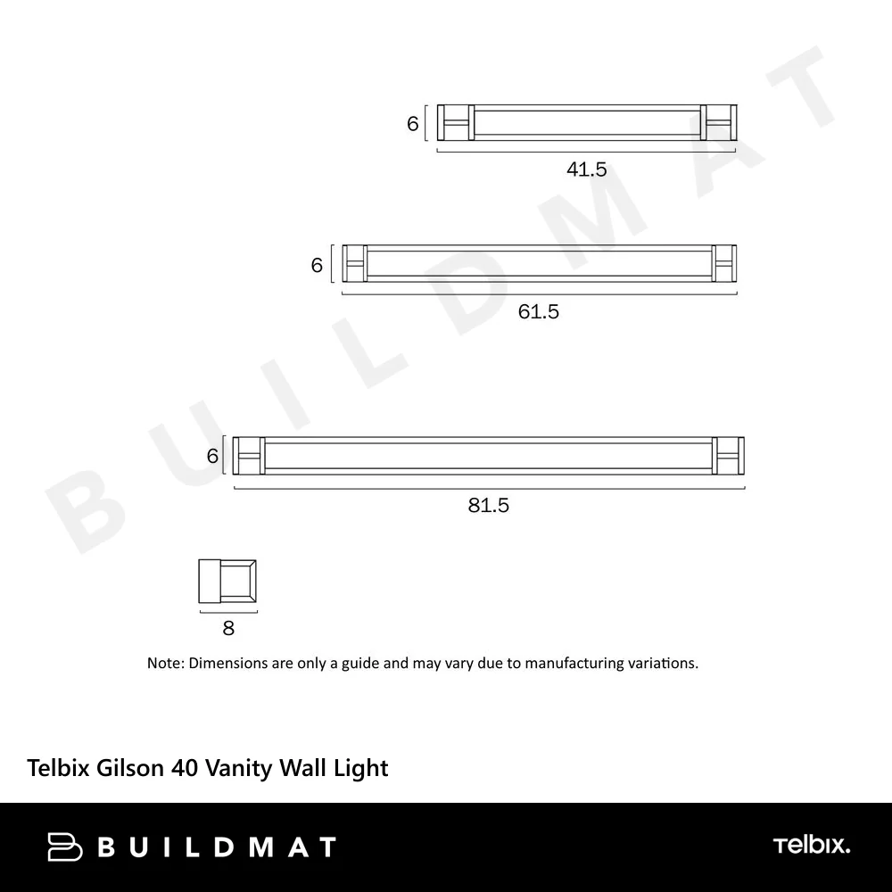 Telbix Gilson 40 Vanity Wall Light Chrome - Image 6