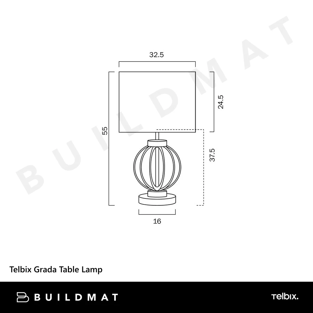 Telbix Grada Table Lamp Black Antique Gold - Image 4