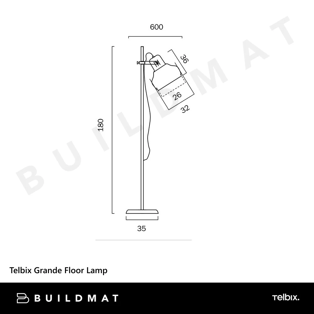 Telbix Grande Floor Lamp Antique Brass - Image 4
