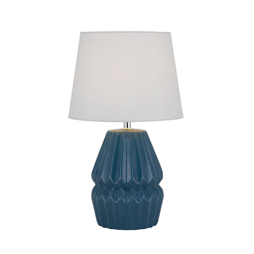 Telbix Greet Ceramic Table Lamp Blue - Image 3