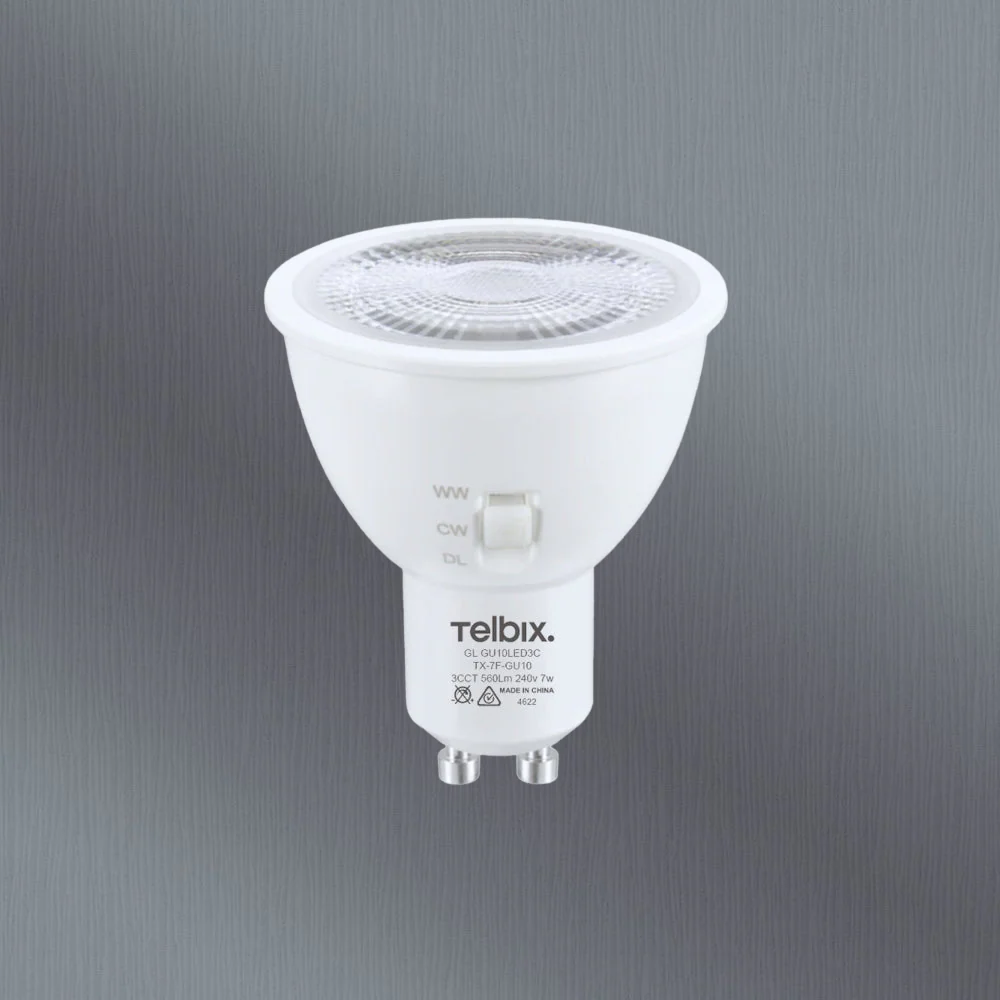 Telbix Gu10 7W Focal Wide 38 Led Globe 3CCT Non Dim White - Image 2