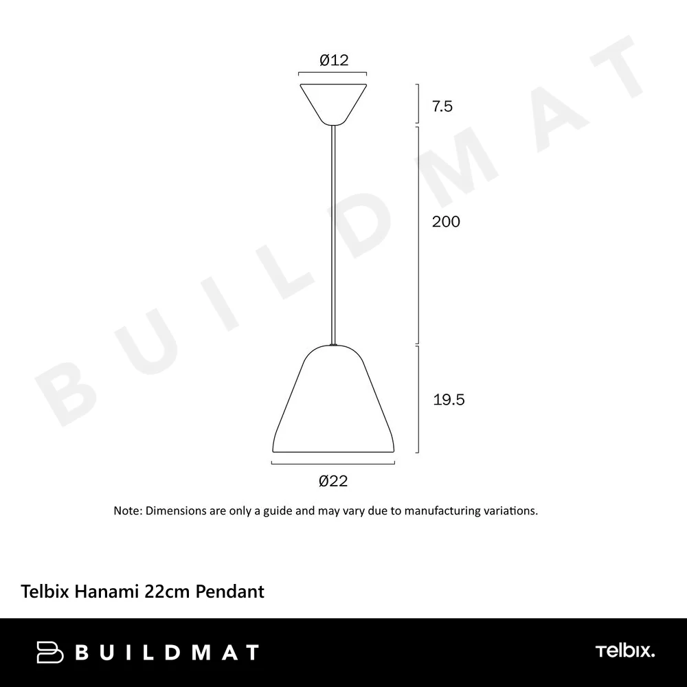 Telbix Hanami 22cm Pendant Brass - Image 4