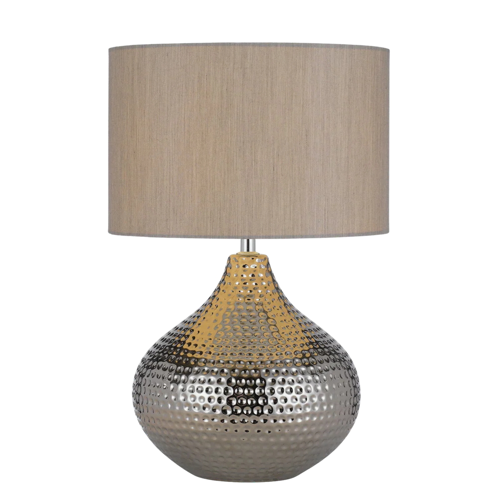 Telbix Hanoi Ceramic Table Lamp Silver - Image 3
