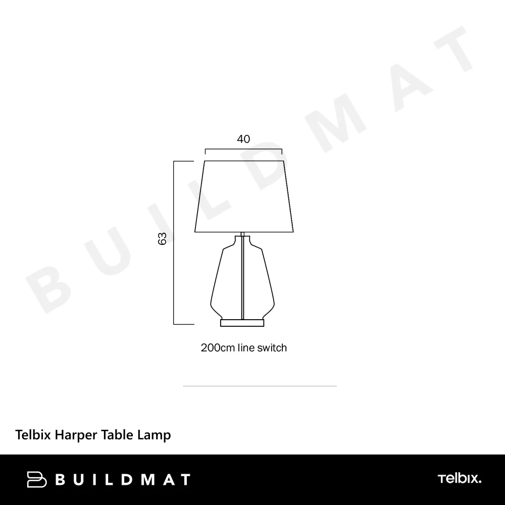Telbix Harper Table Lamp Smoke White - Image 4