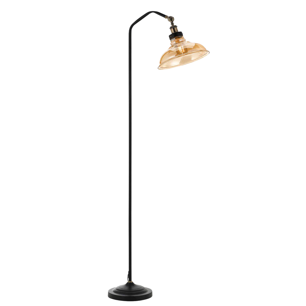 Telbix Hertel Floor Lamp Black Amber - Image 5