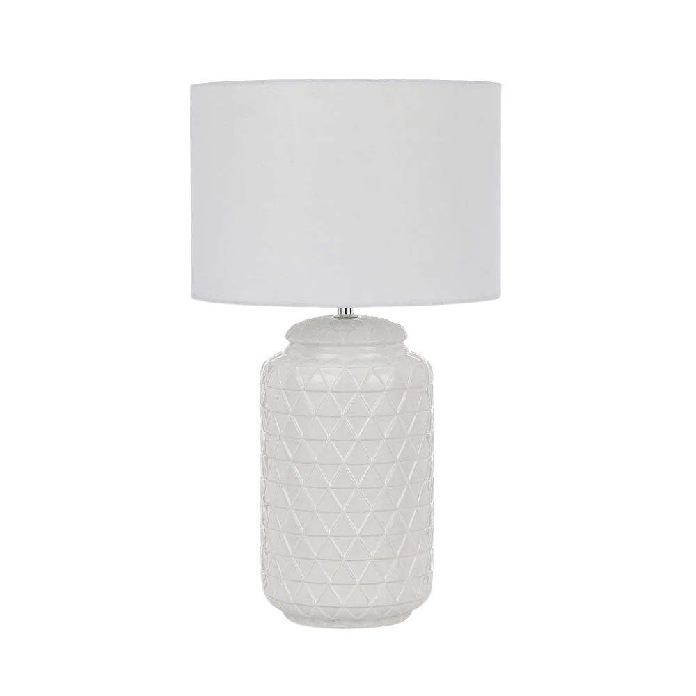 Telbix Heshi Ceramic Table Lamp White - Image 5