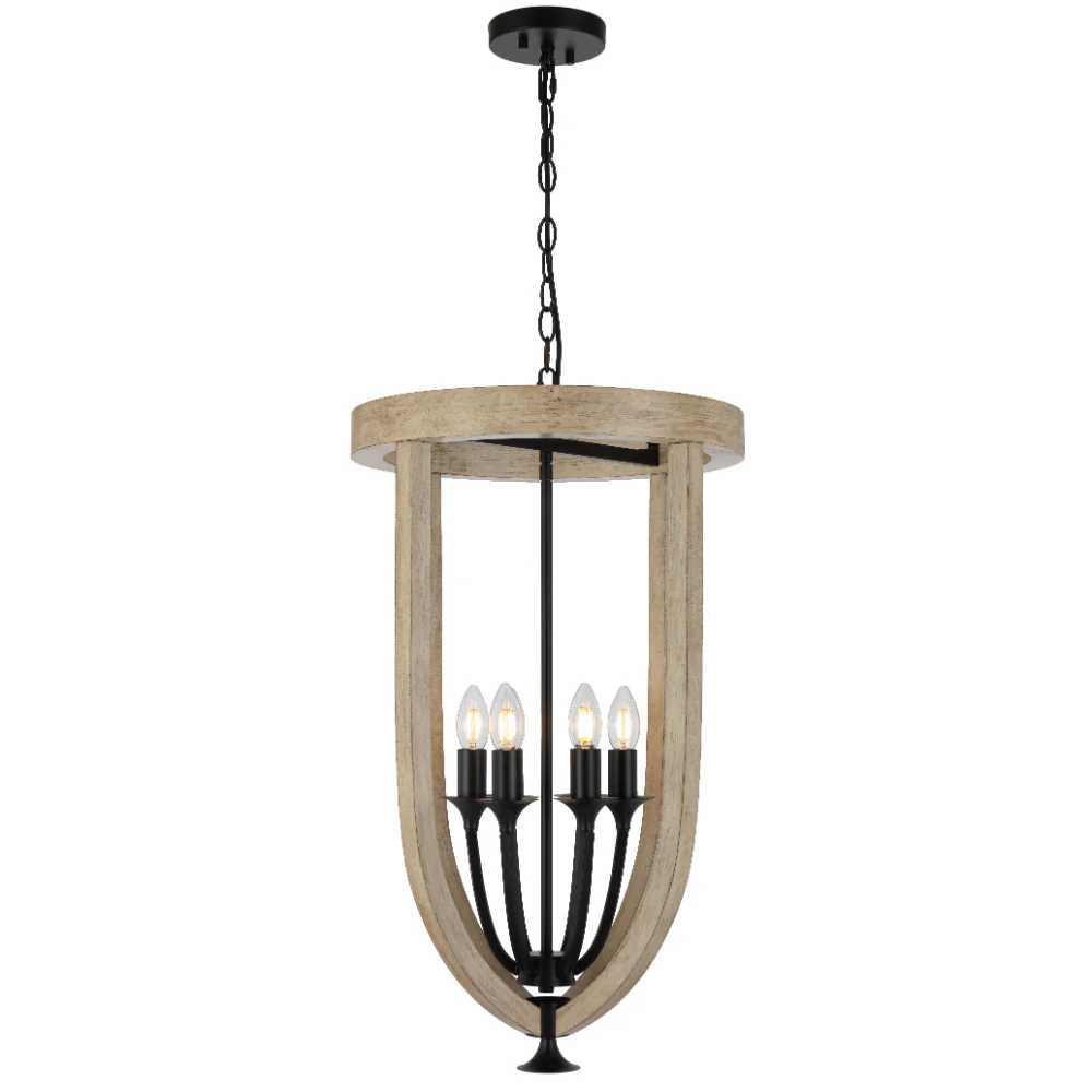 Telbix Hosley 6 Light Pendant Black - Image 4