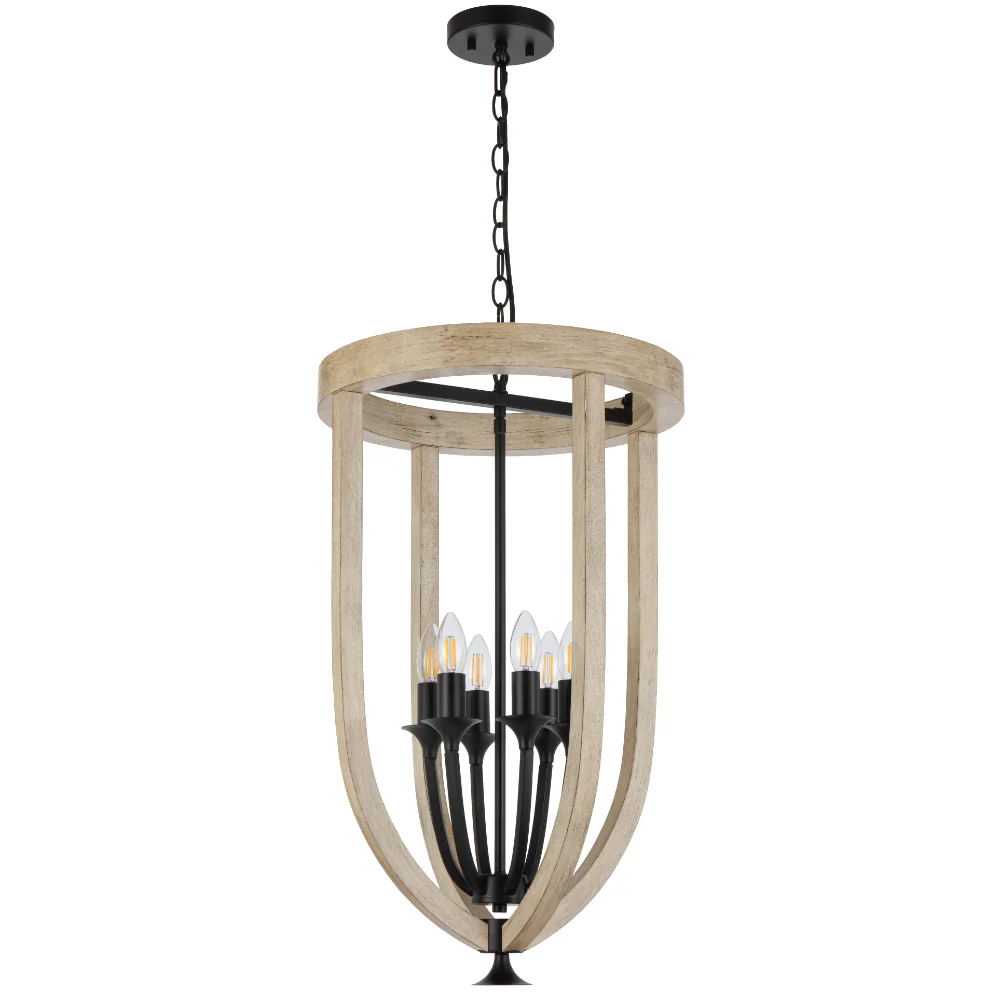 Telbix Hosley 6 Light Pendant Black - Image 5