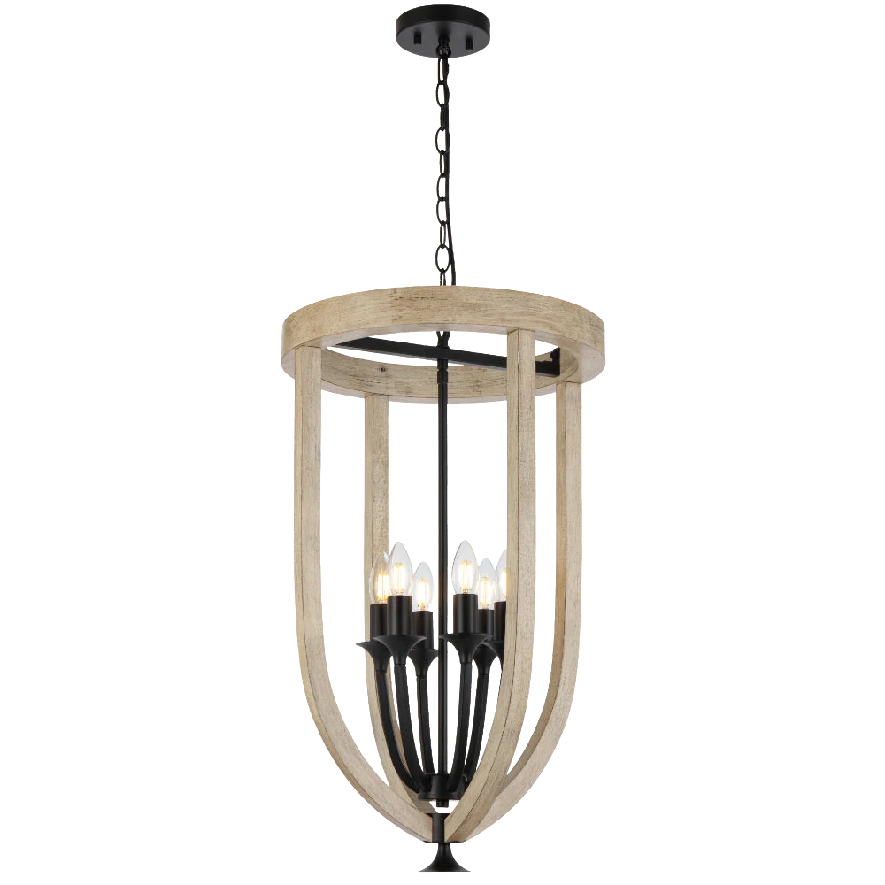 Telbix Hosley 6 Light Pendant Black - Image 7