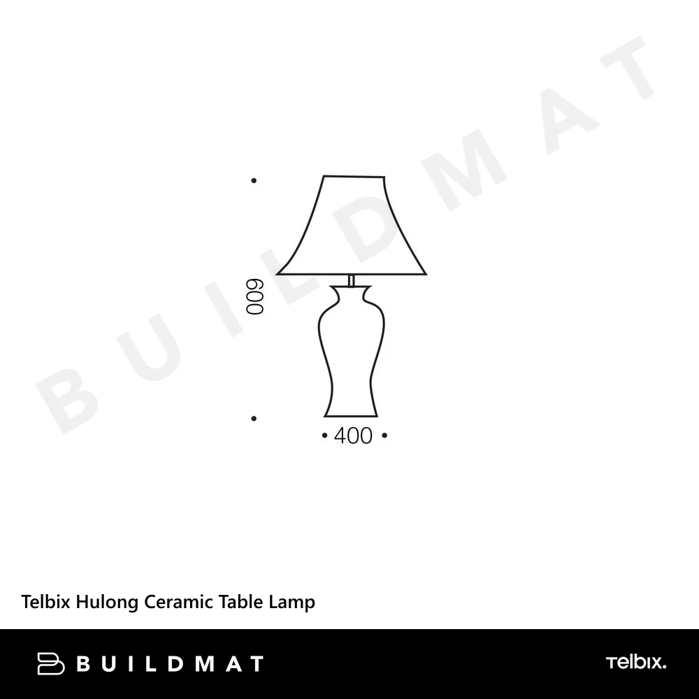 Telbix Hulong Ceramic Table Lamp Blue Flower - Image 4