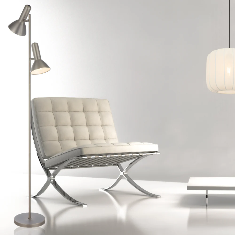 Telbix Hyvik Floor Lamp Nickel - Image 2