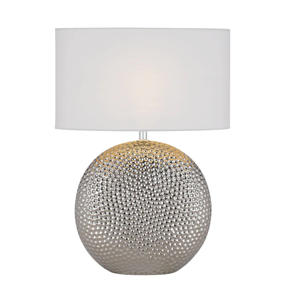 Telbix Icaria Ceramic Table Lamp Silver - Image 6