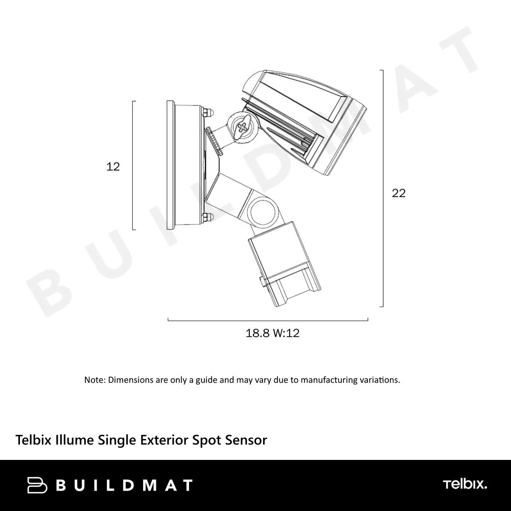 Telbix Illume Single Exterior Spot Sensor Black - Image 4