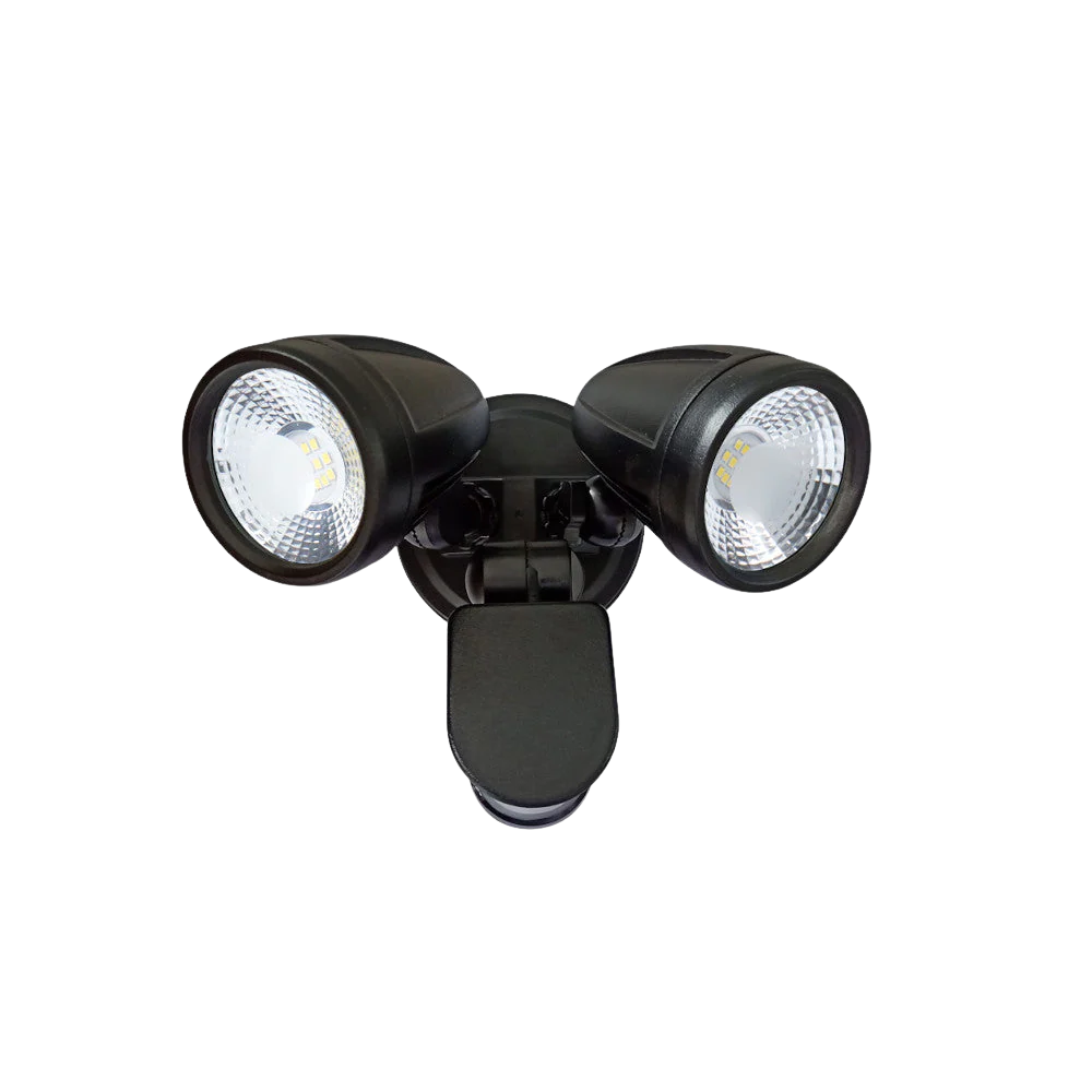Telbix Illume Twin Exterior Spot Sensor Black