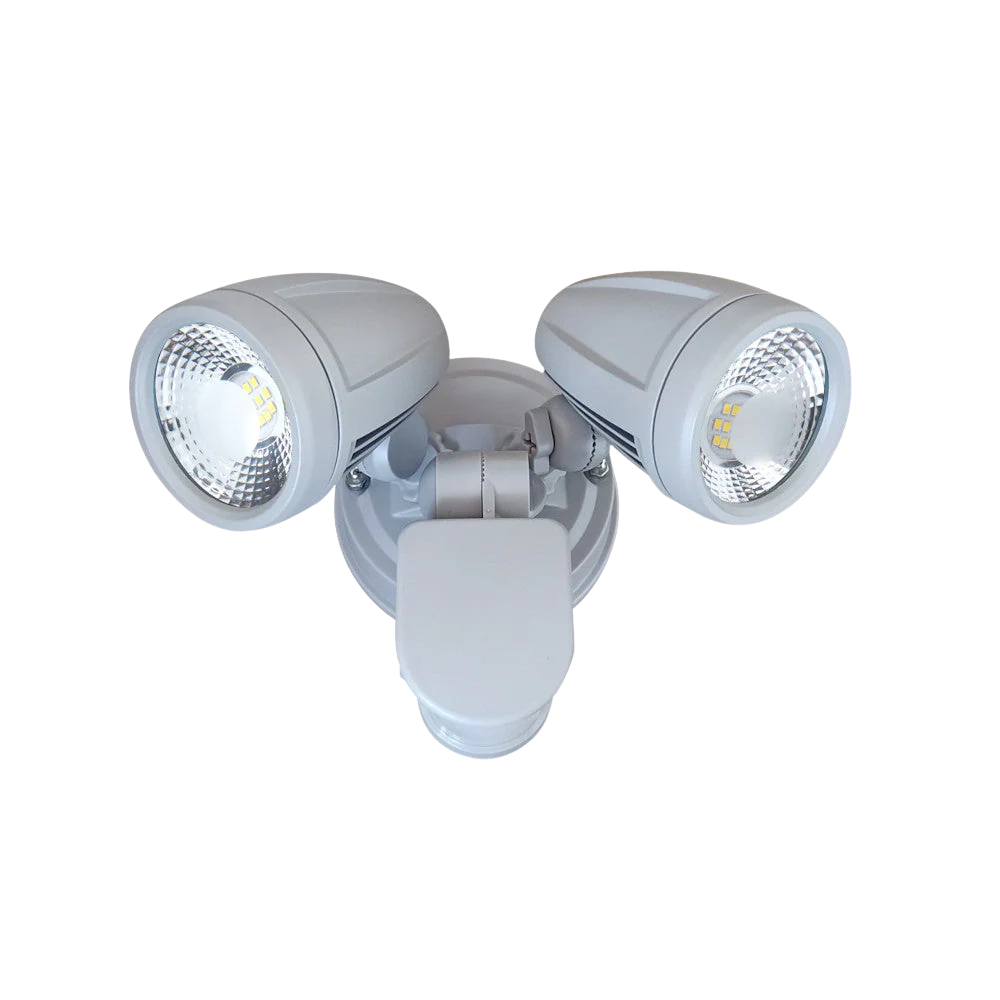 Telbix Illume Twin Exterior Spot Sensor Silver - Image 3