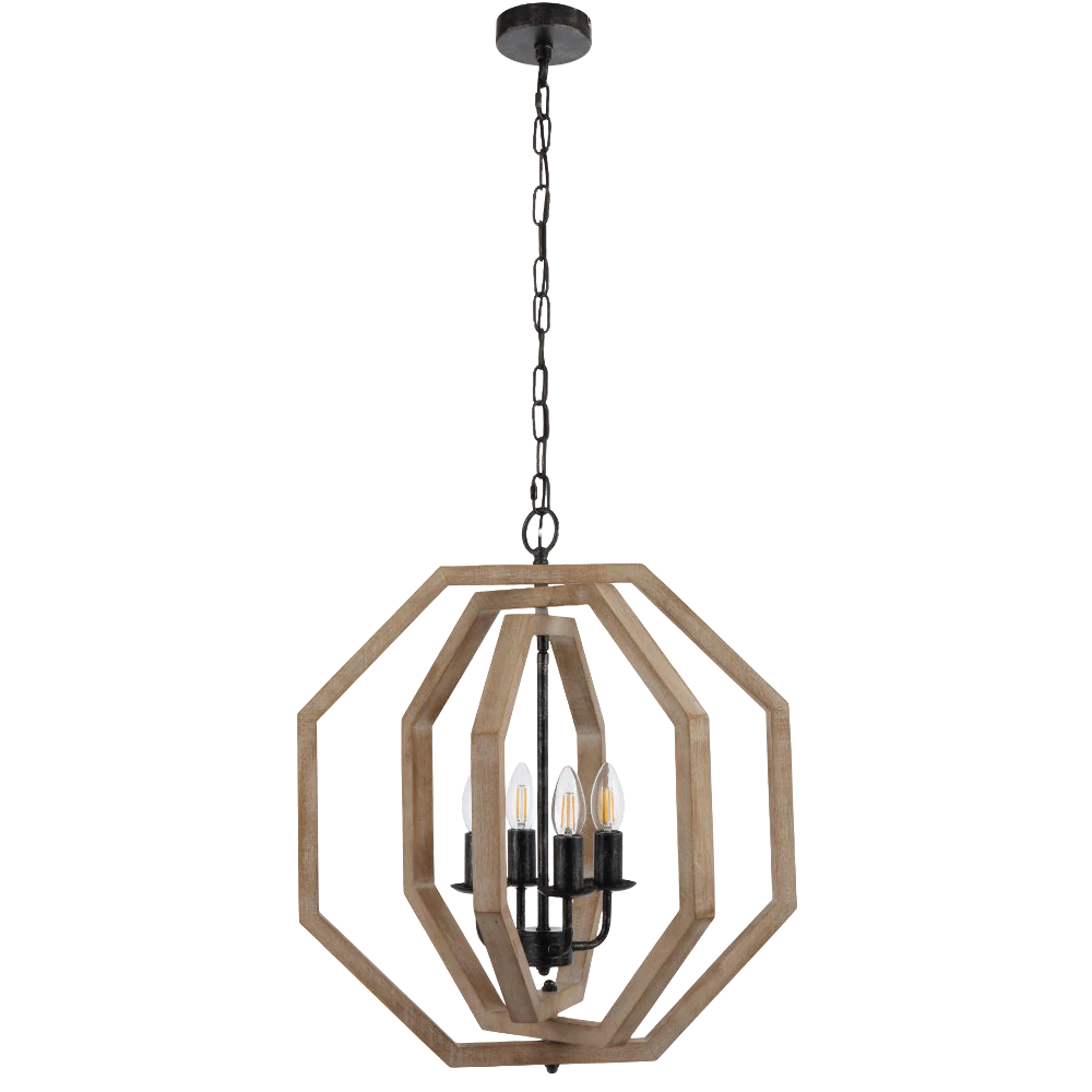 Telbix Indio 4 Light Pendant Black - Image 6