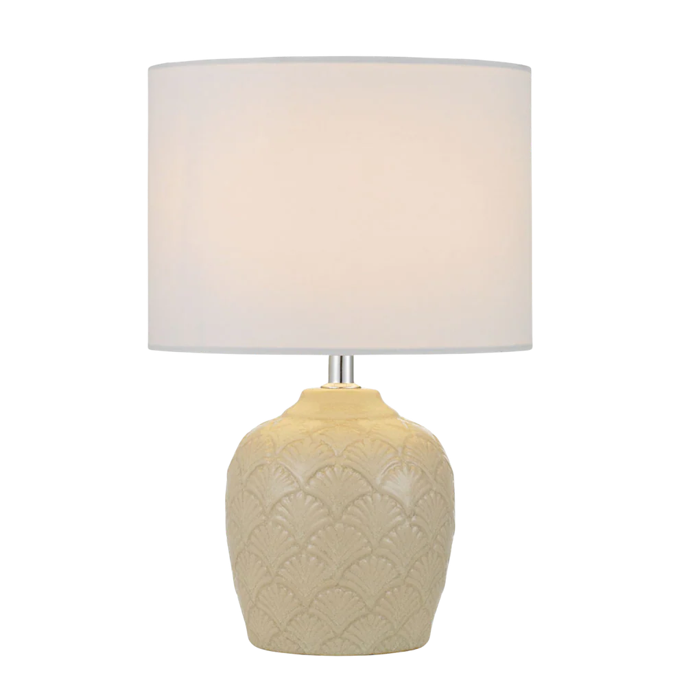 Telbix Indo Ceramic Table Lamp Cream