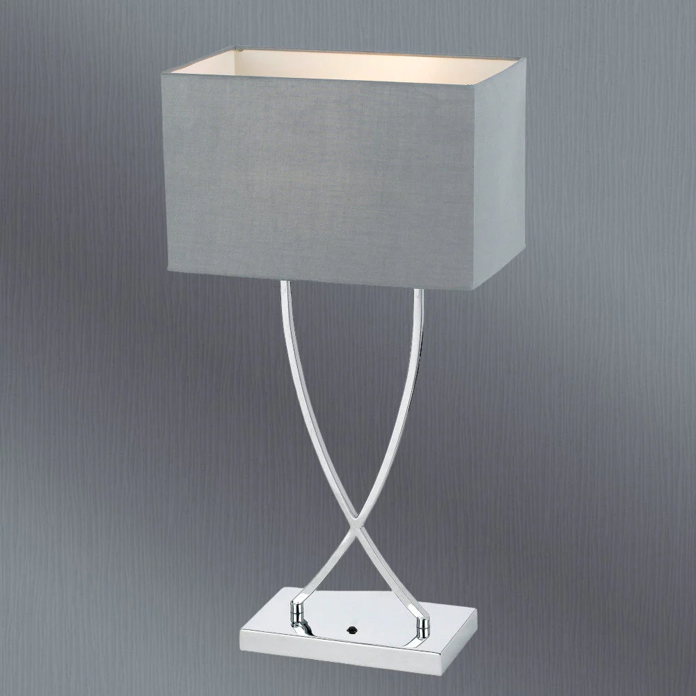 Telbix Jasmine Table Lamp Chrome Grey - Image 2