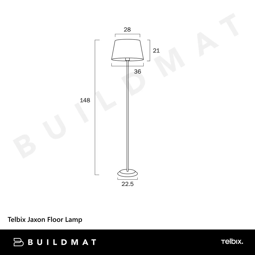 Telbix Jaxon Floor Lamp White Wheat - Image 4