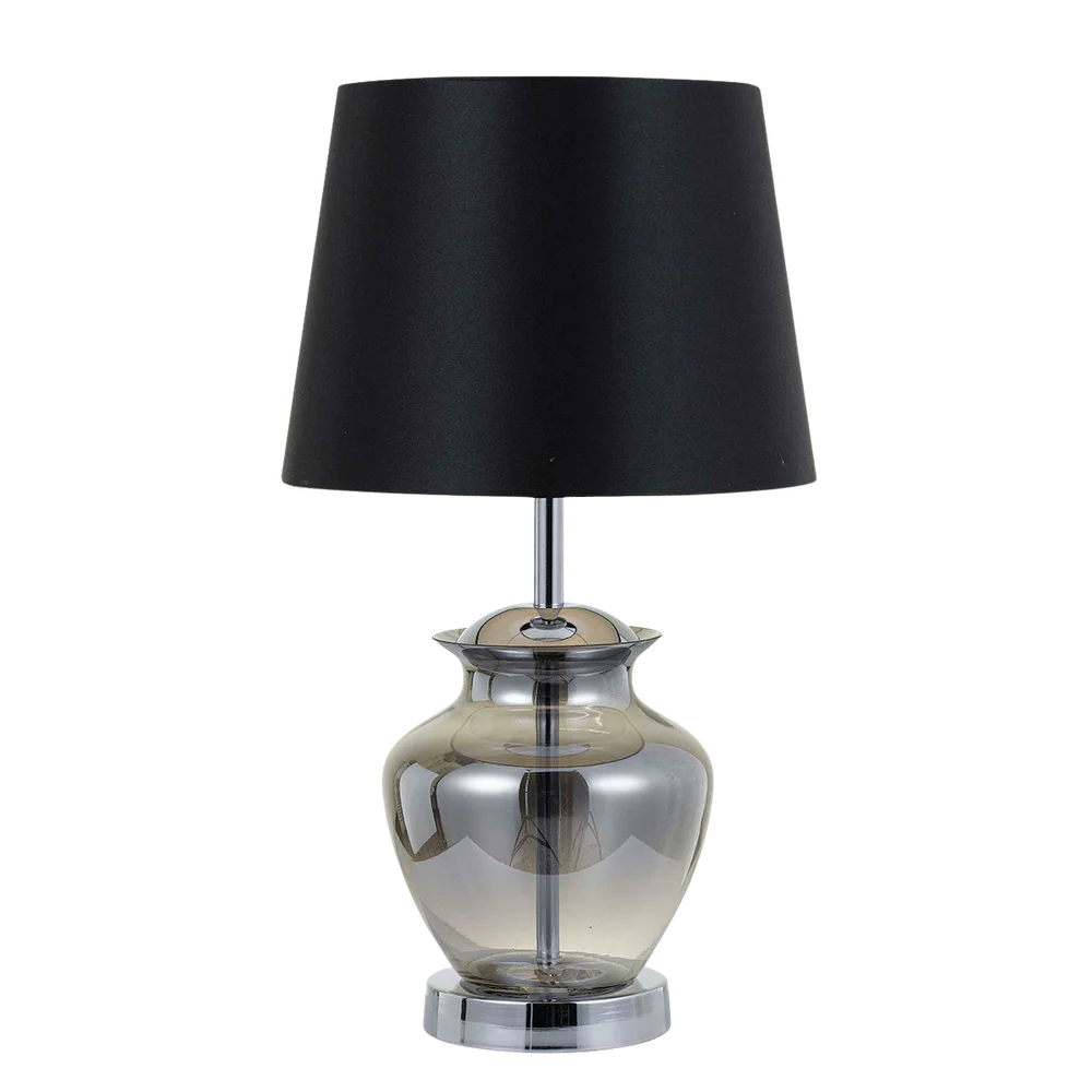 Telbix June Table Lamp Chrome Smoke Black - Image 3