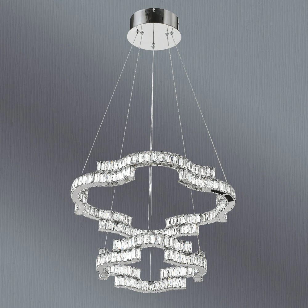 Telbix Jura 2 Tier Pendant Chrome - Image 2