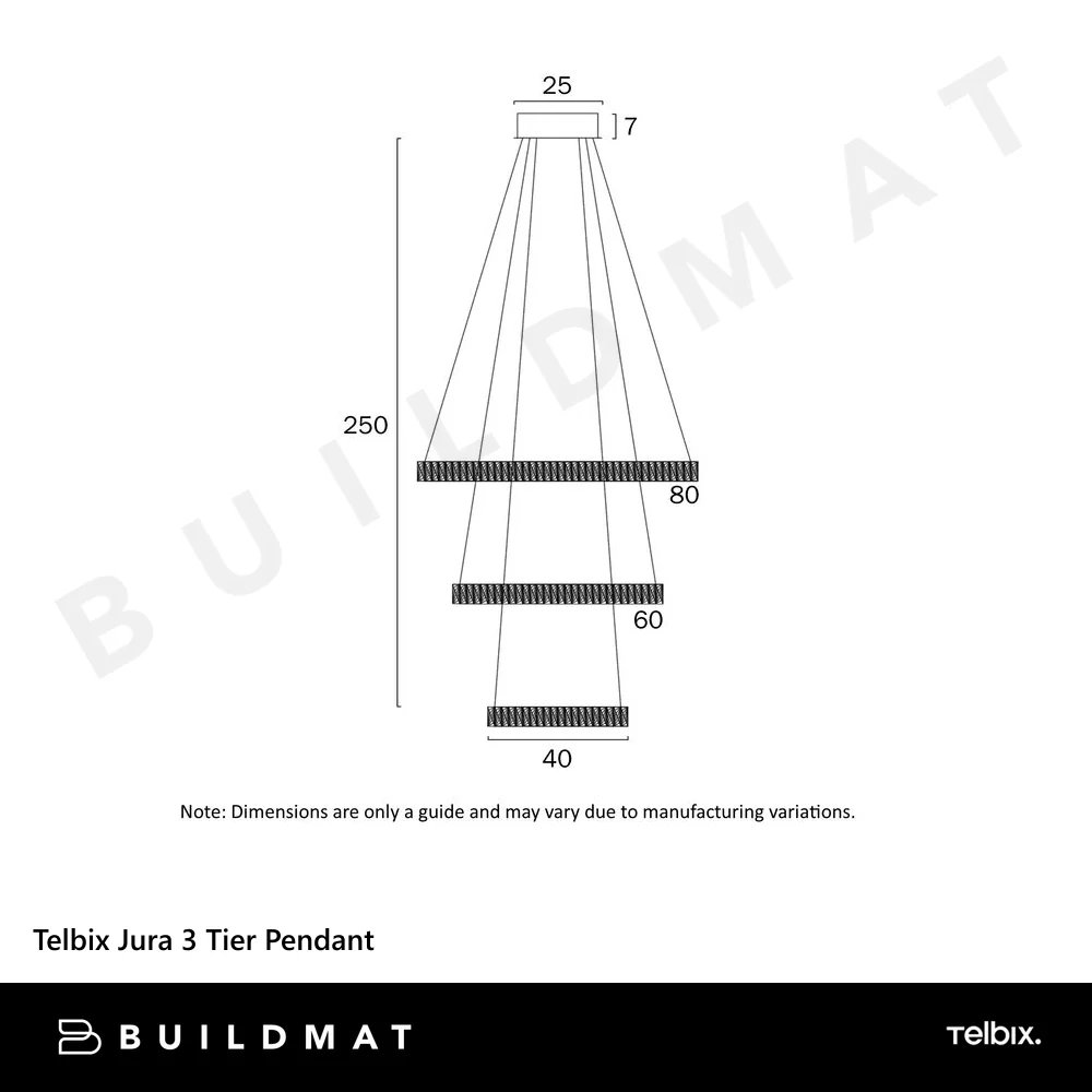 Telbix Jura 3 Tier Pendant Chrome - Image 6