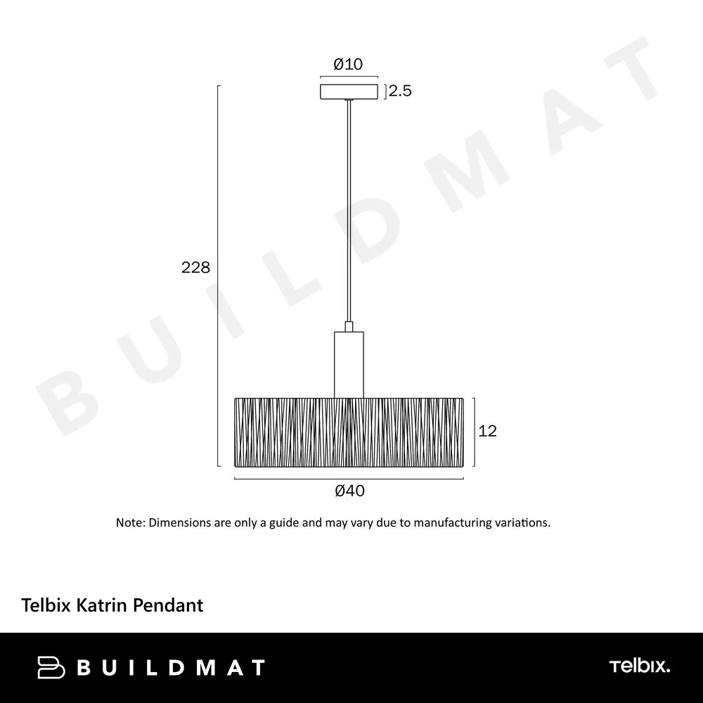 Telbix Katrin Pendant Black - Image 6