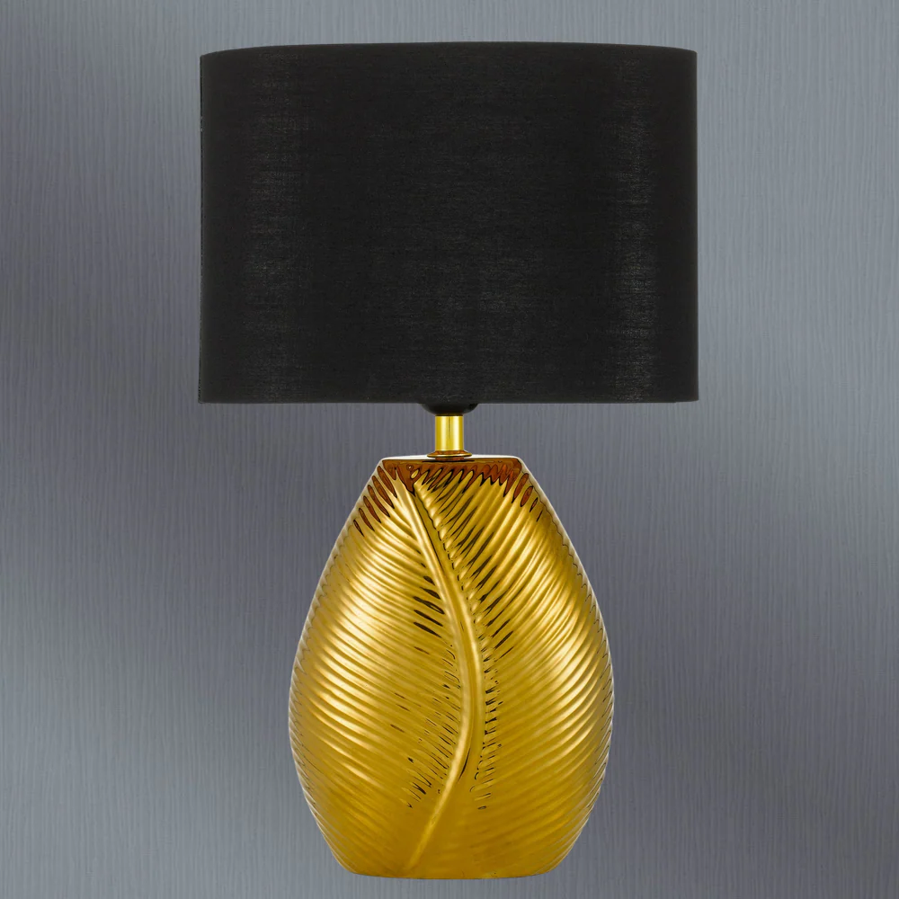 Telbix Klee Ceramic Table Lamp Gold - Image 2
