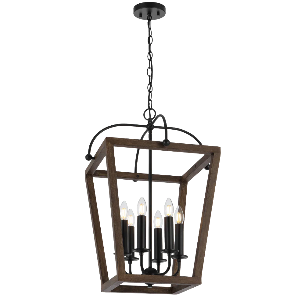 Telbix Lacota 6 Light Pendant Black - Image 3
