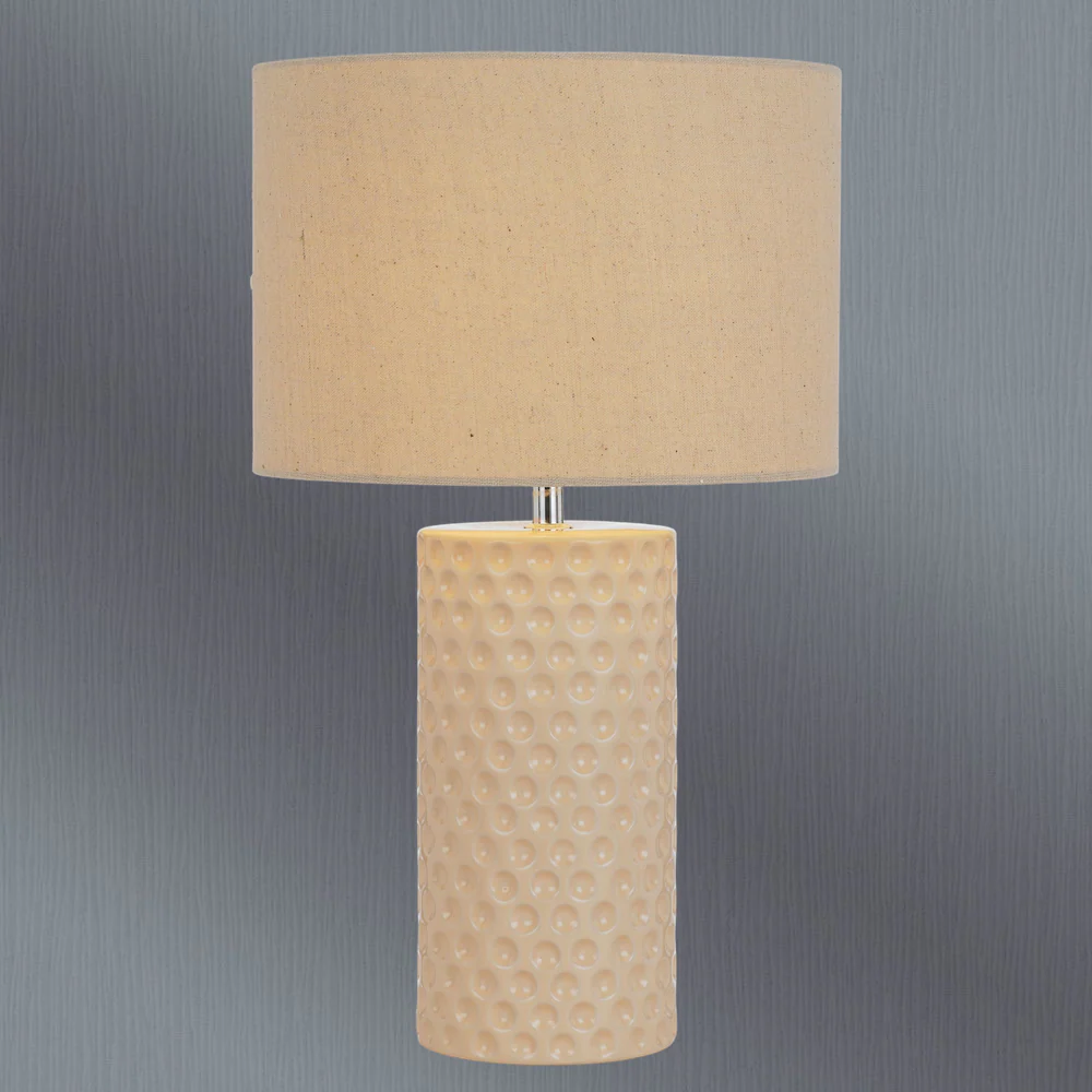 Telbix Lamar Ceramic Table Lamp Cream - Image 2