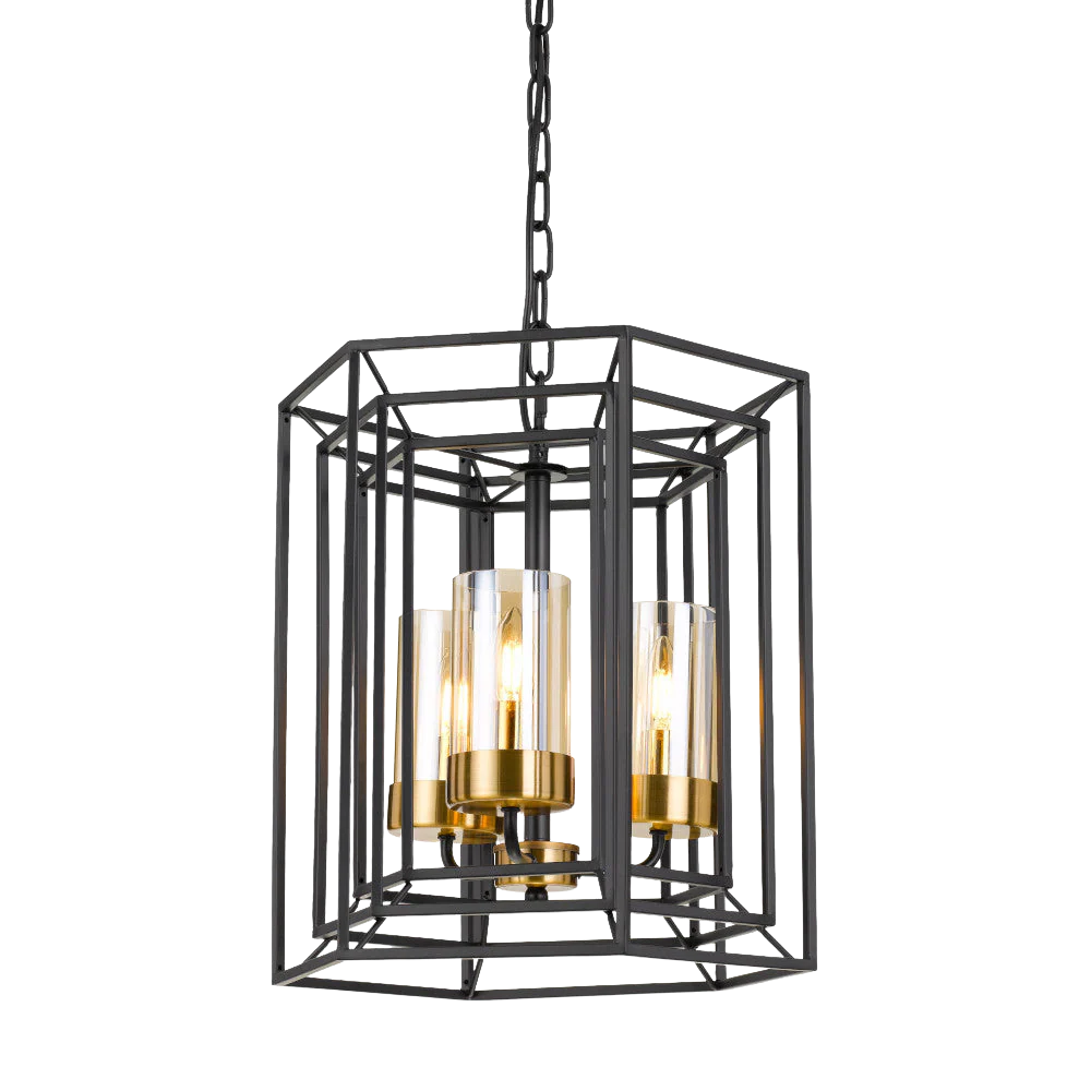Telbix Lane 3 Lights Pendant Black Antique Brass - Image 5